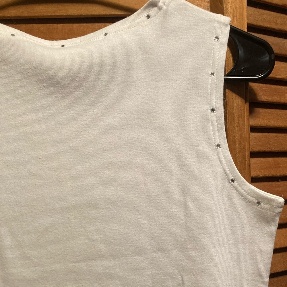Ivy Jane White Poppy Tee Shirt with Rhinestone Embellishments - Picture 12 of 13